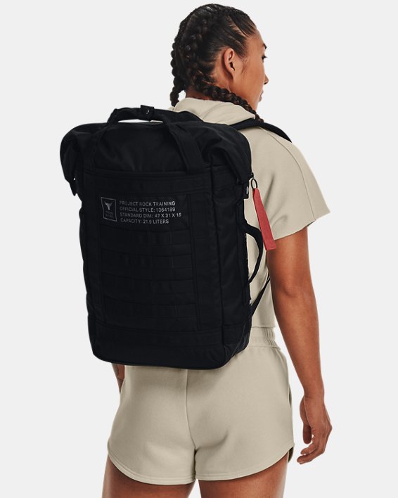 Project Rock Box Duffle Backpack, Black, pdpMainDesktop image number 8